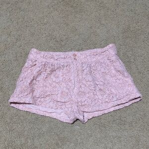 Pink Flower - Laced Shorts